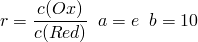 \[ r = \frac{c(Ox)}{c(Red)}\;\;a=e\;\;b=10 \]